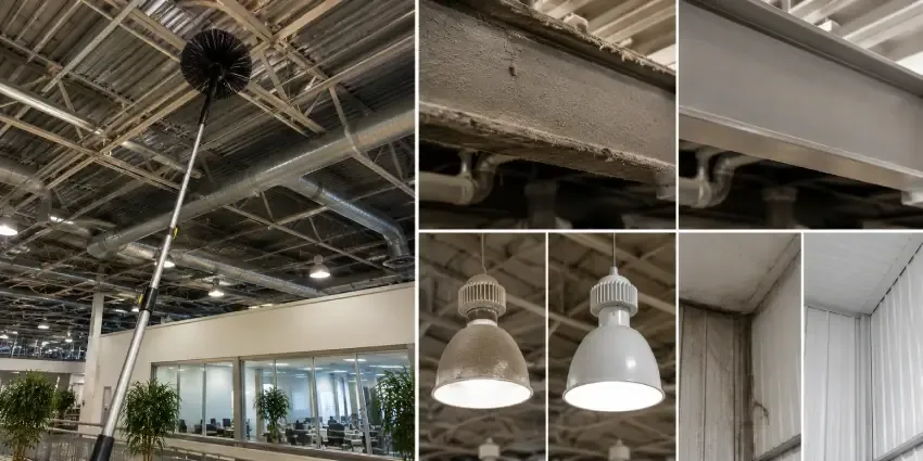 High Dusting for Calgary Businesses: The Overlooked Cleaning Service That Makes a Big Diﬀerence